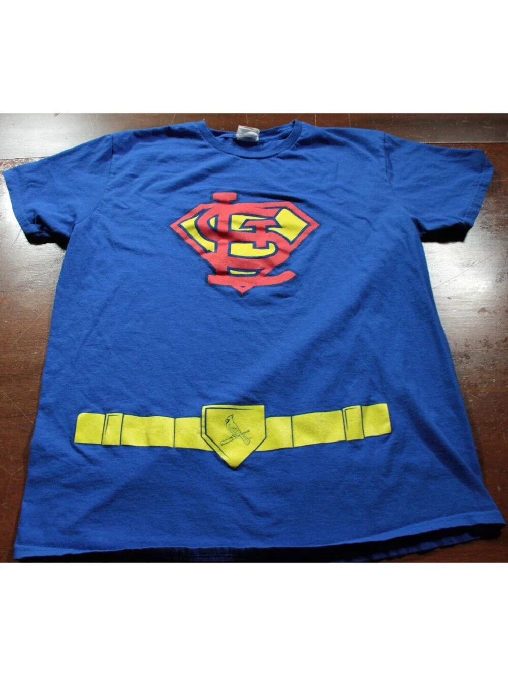 St. Louis Cardinals Superman T-Shirt Youth L MLB Baseball Kids Childrens